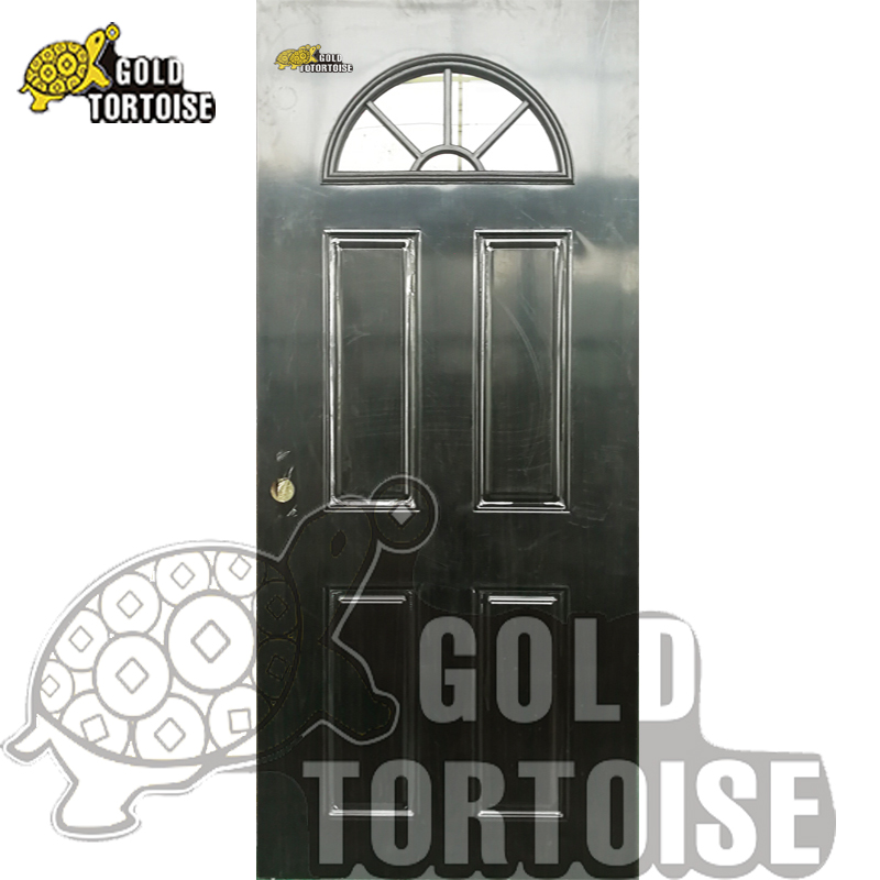 Steel Panel Door With Sunburst Glass