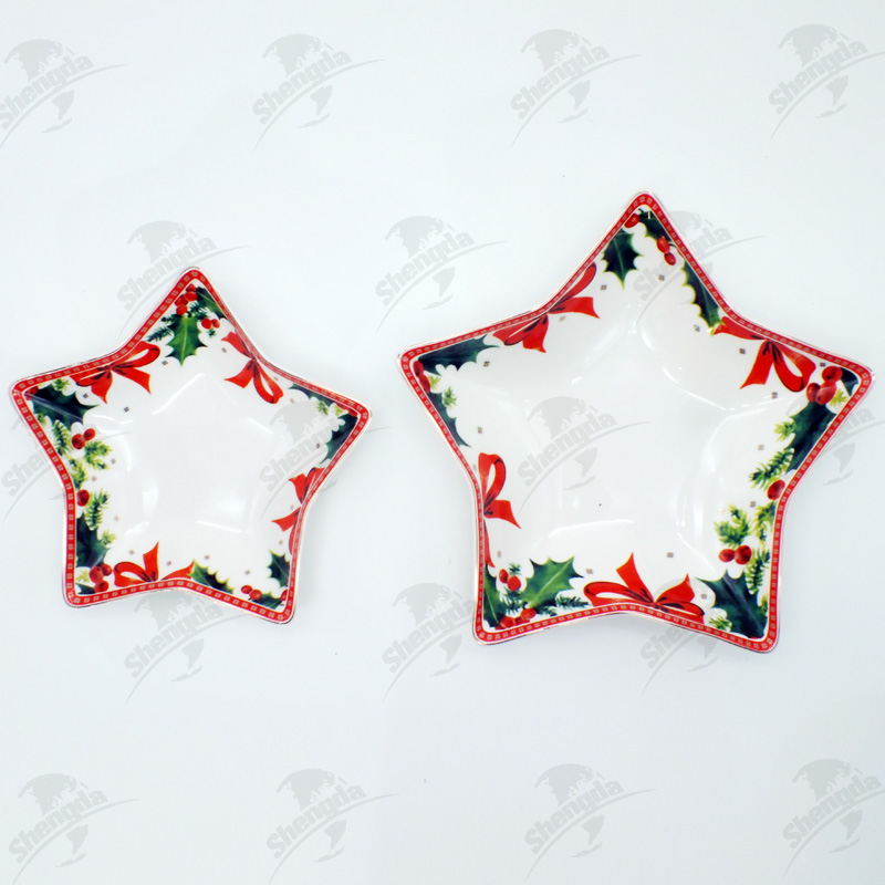 Pentagram plate with Xmas Design