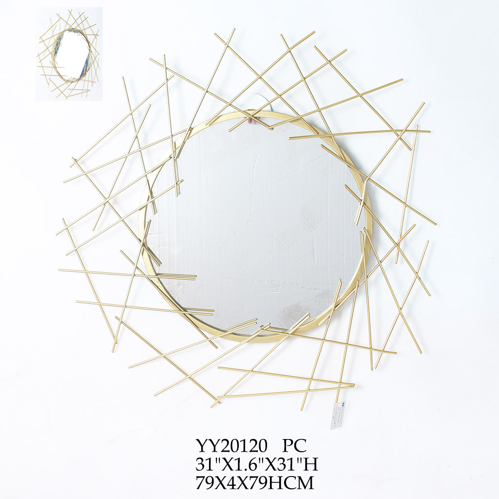 abstract metal frame mirror