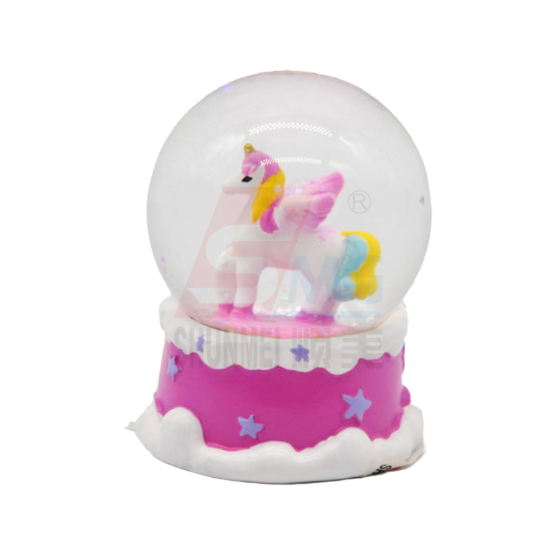 45MM unicorn polyresin waterglobe