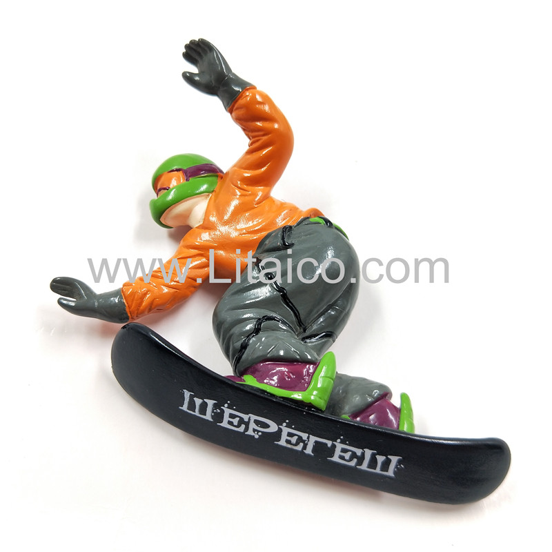 Ski boy injection molding PVC refrigerator magnet