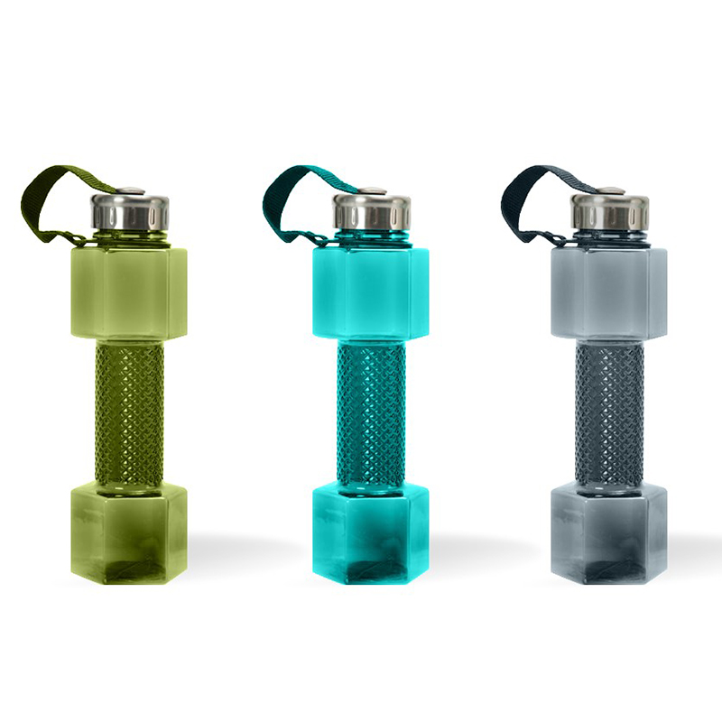 GOX Water Bottle Dumbbell Shaped BPA free For Gym