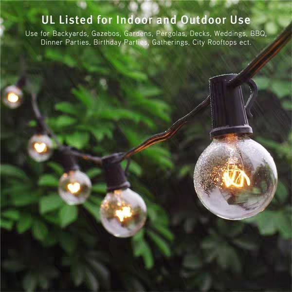 G40 e27 string light Christmas incandescent garden light for decoration UL certification