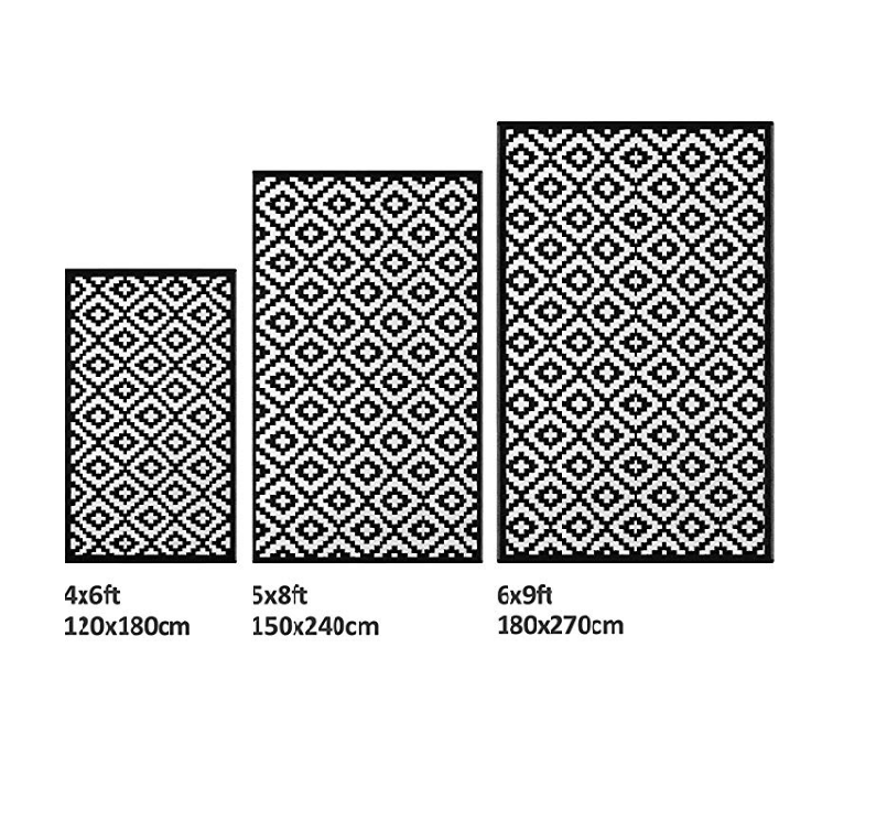 Outdoor RV floor mat for patio garden ground deck