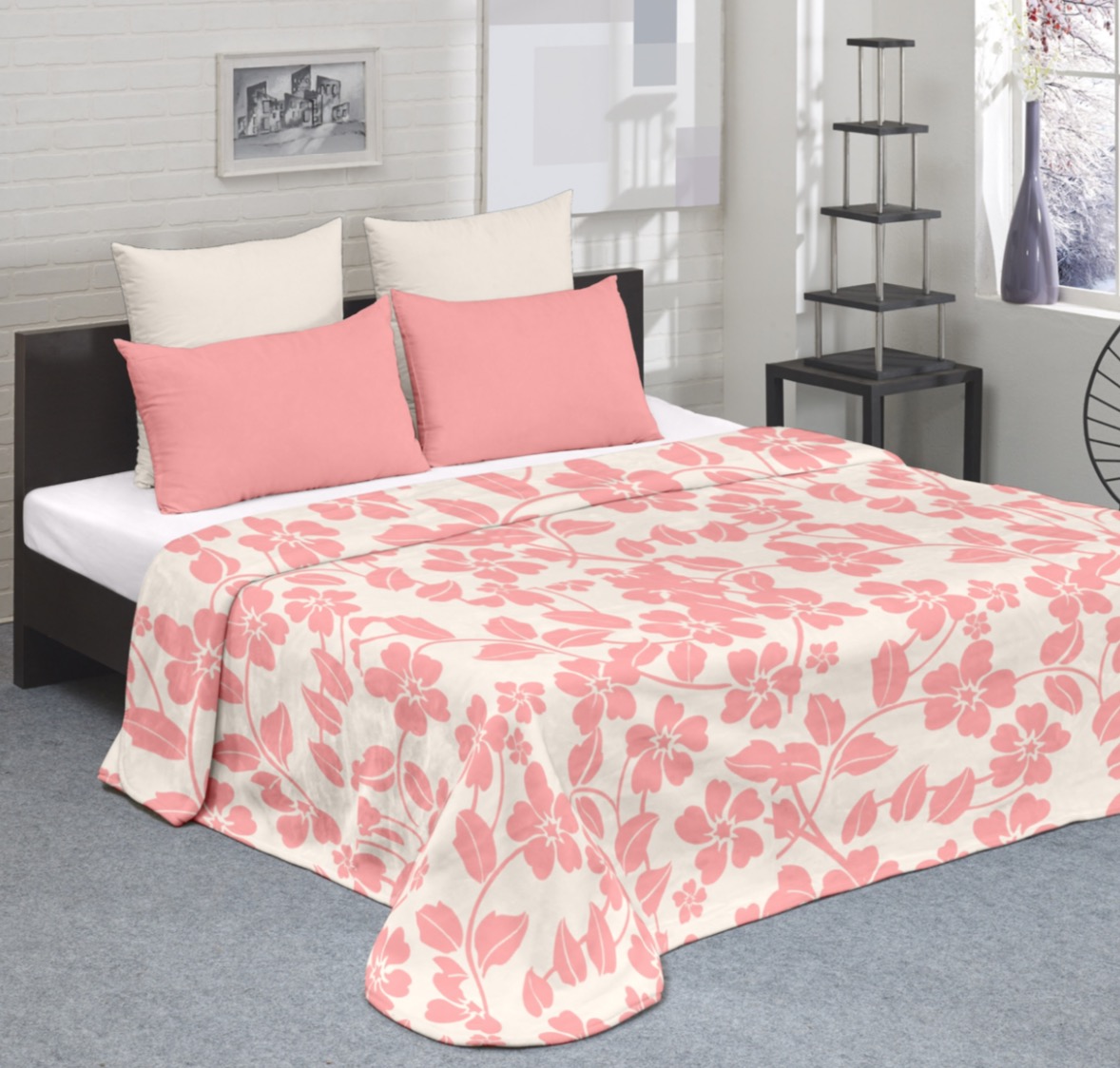 Microfiber flannel blanket