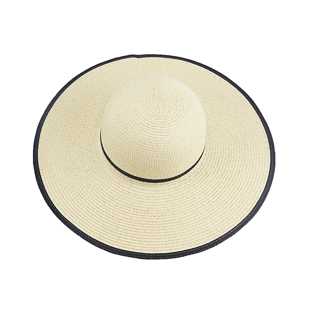 Women Broad Brim Beach Hat Bowknot Summer Sun Hat Foldable Straw Hat