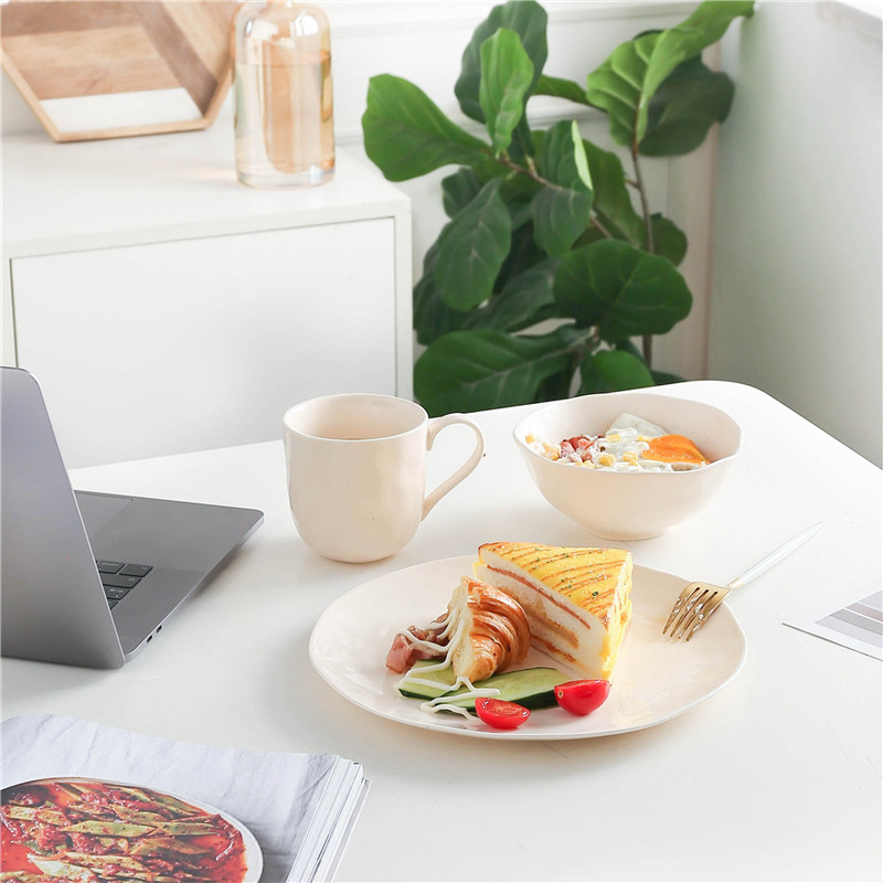 Porcelain Tableware dinner set porcelain ware plate bowl mug teaset coffee set 3pcs dinner set