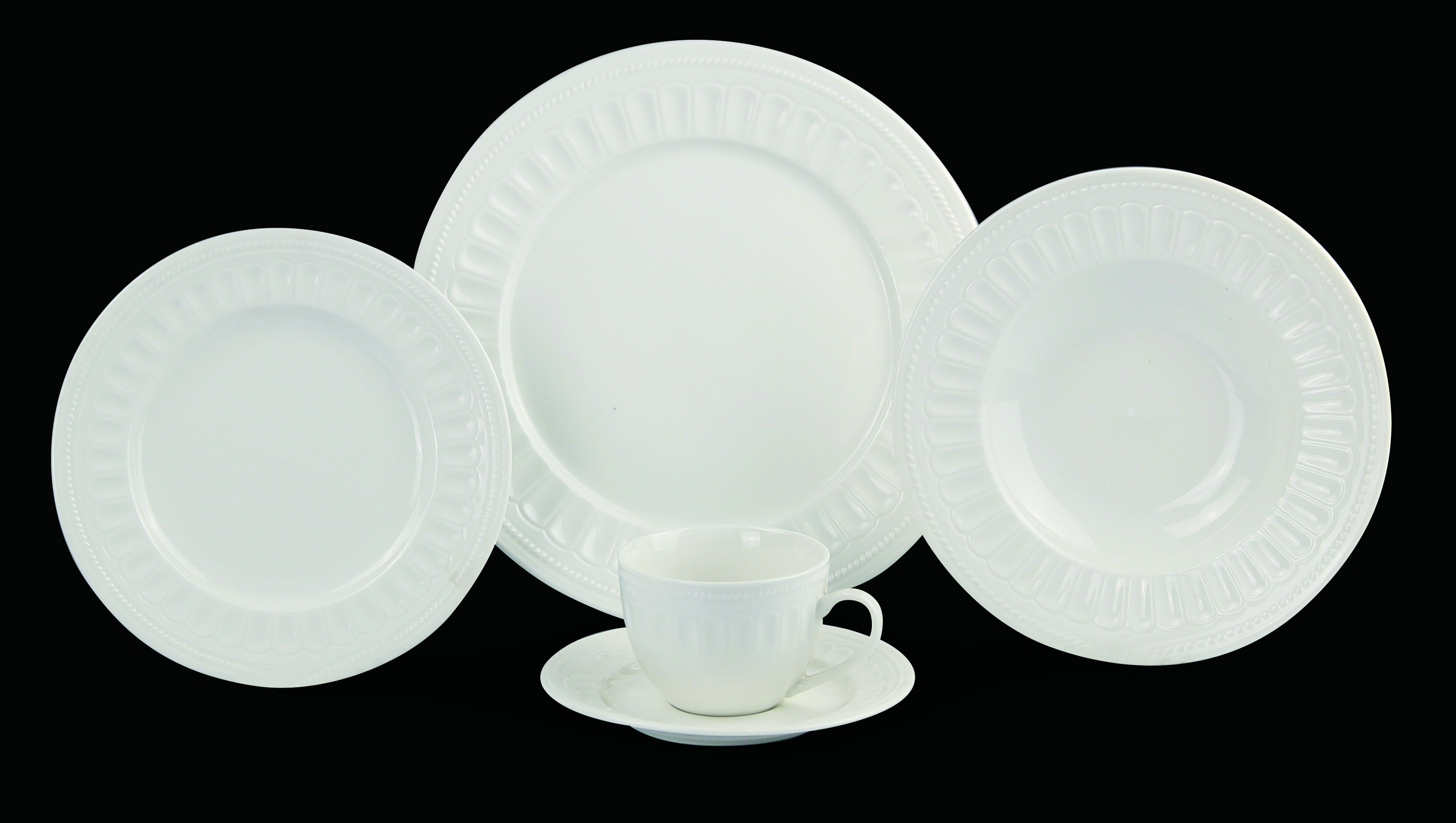 Embossment dinner set