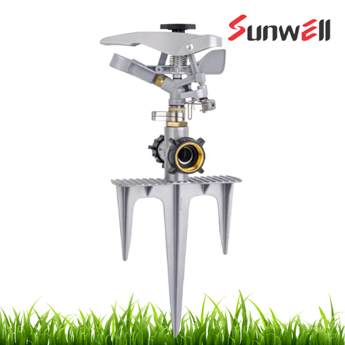 Metal Impulse Sprinkler With Metal Step Spike