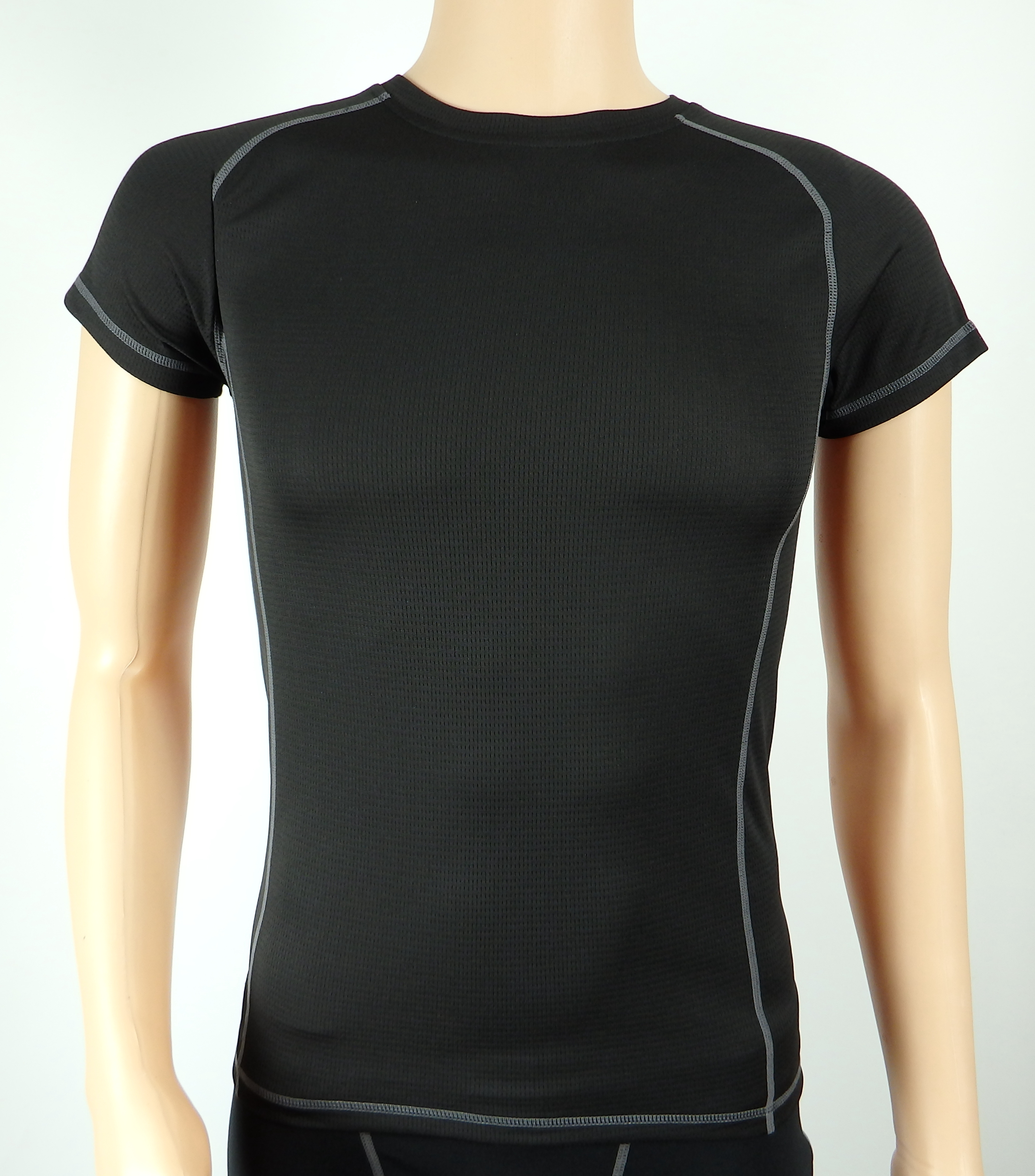 Summer/spring ultra low price black color mesh shirt