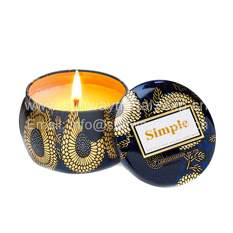 Scented candles tin cans