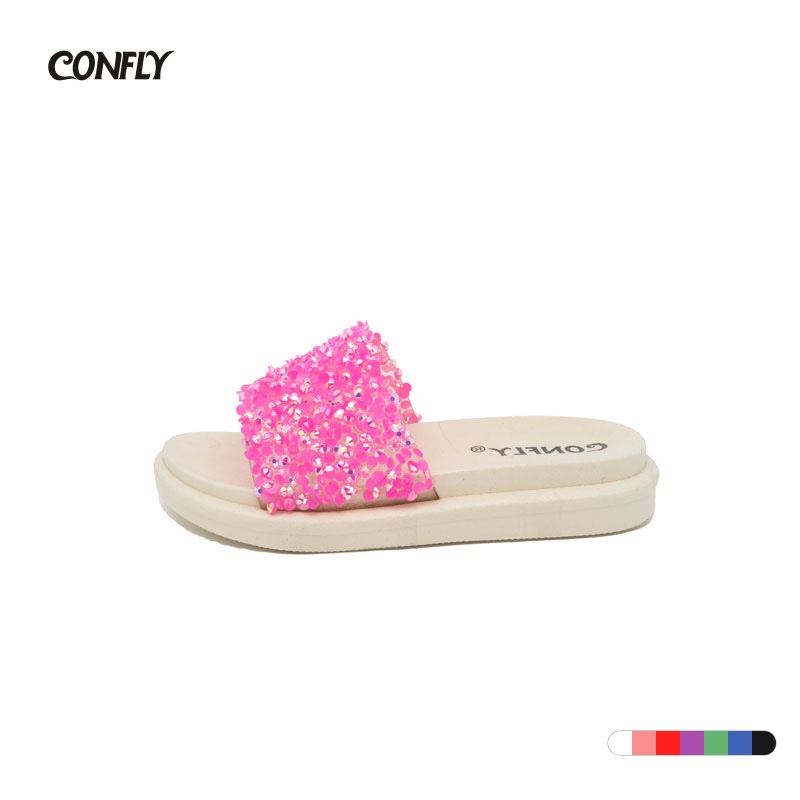 Fashion Kids Platform Slipper with Diamond for Girls