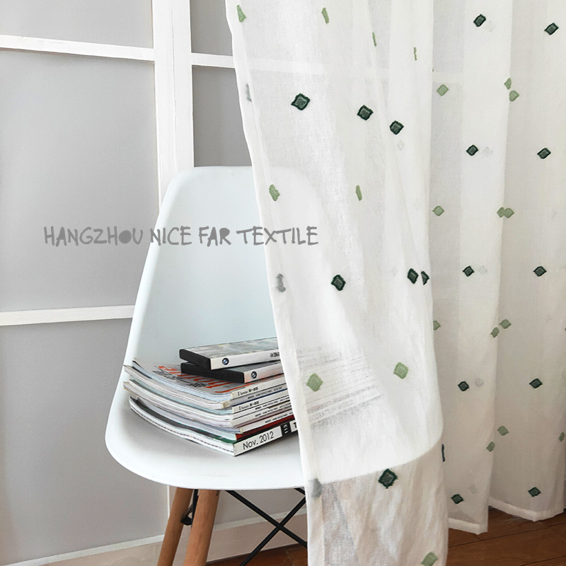 00000LK20027 ALANNA stripe voile fabric yarn dyed jacquard screen printing cutting recycle voilage ready made linen curtain