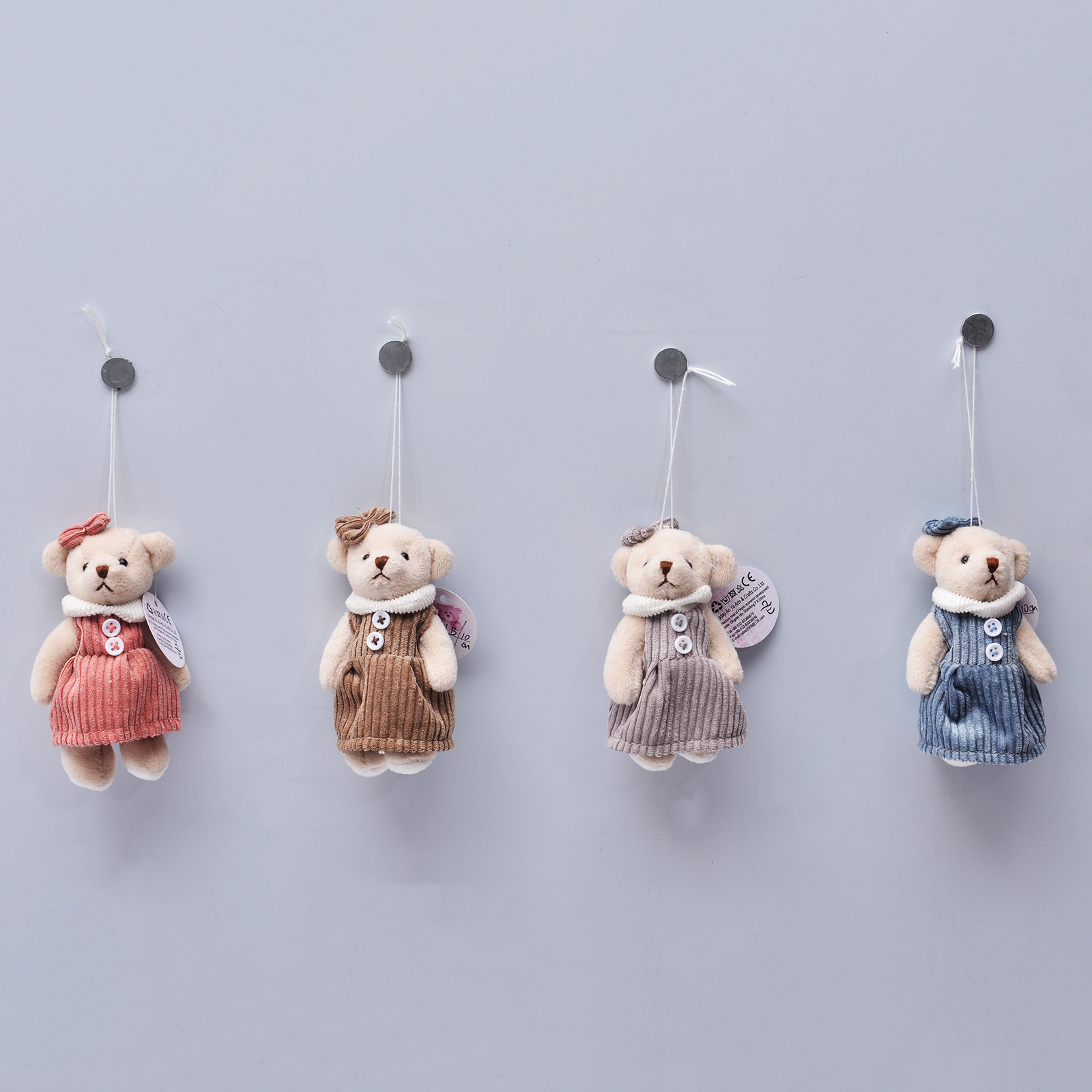 New small plush bear with cotton rope