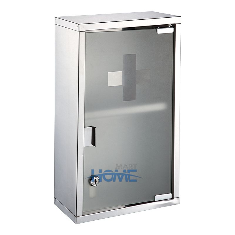Bathroom/ Hospital Use Wall Mounted Durable Tires Stainless Steel Medicine Cabinets Organizer Box First Aid Kit Box Pill Box