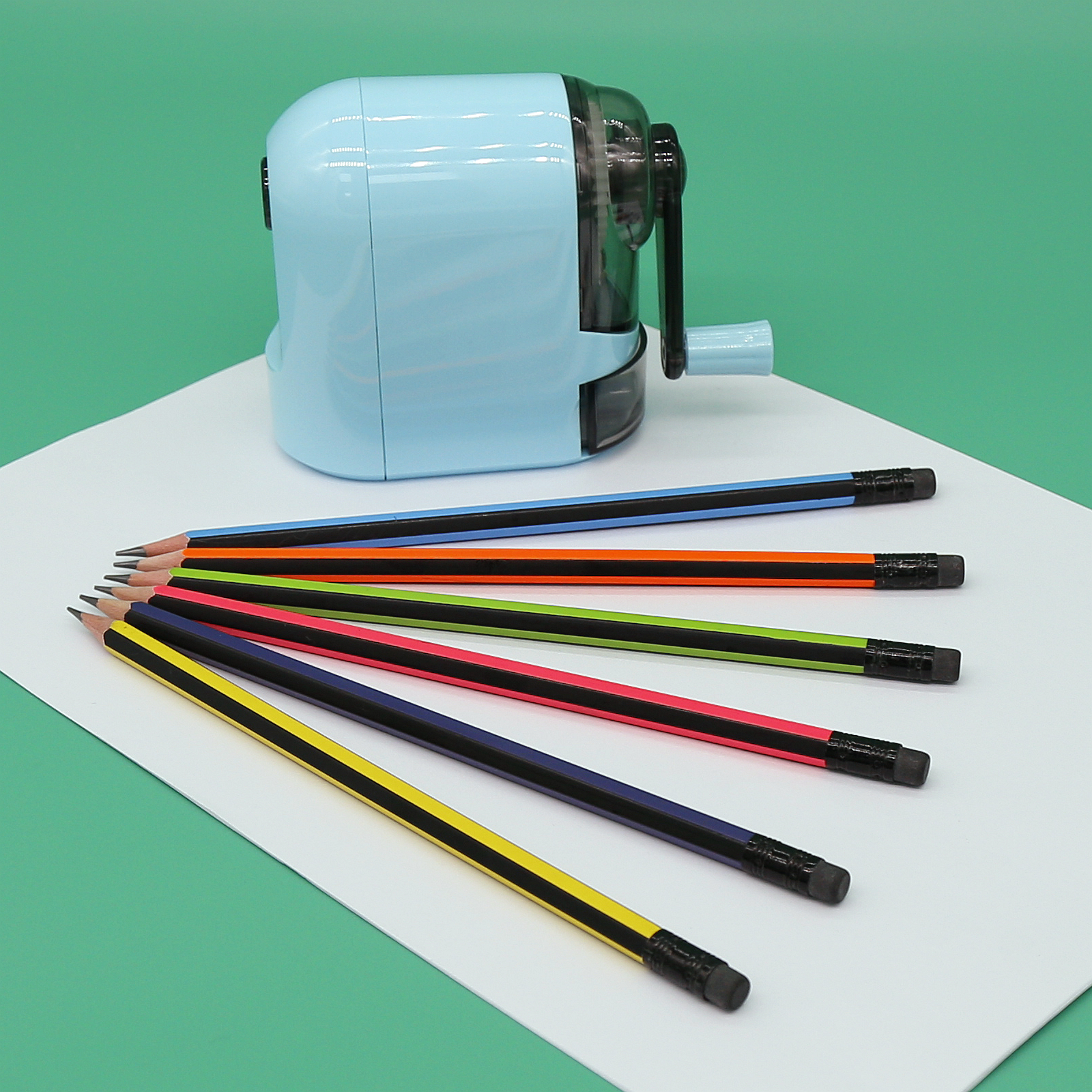 HB Pencil, Neon Colors & Black Striped Body wtih Eraser Customized Package High Quality Manufacturing Direct Sale GP - 009