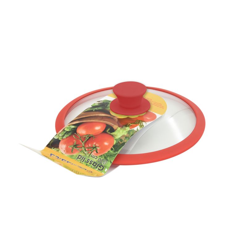 Silicone glass lid with silicone knob