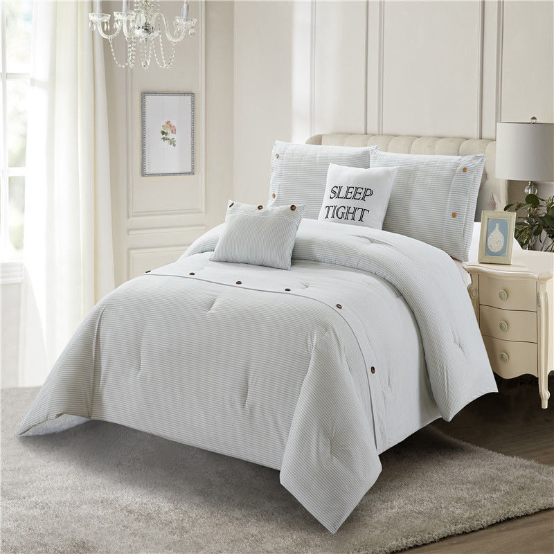 Washed printed comforter set