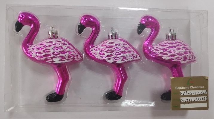 10cm Shiny Deco Ornaments, 3pcs In PVC Box