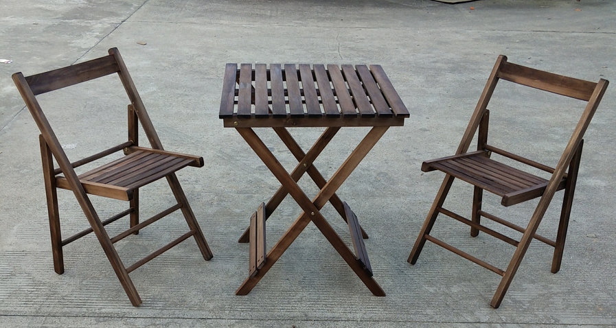 One table and two chairs suit
