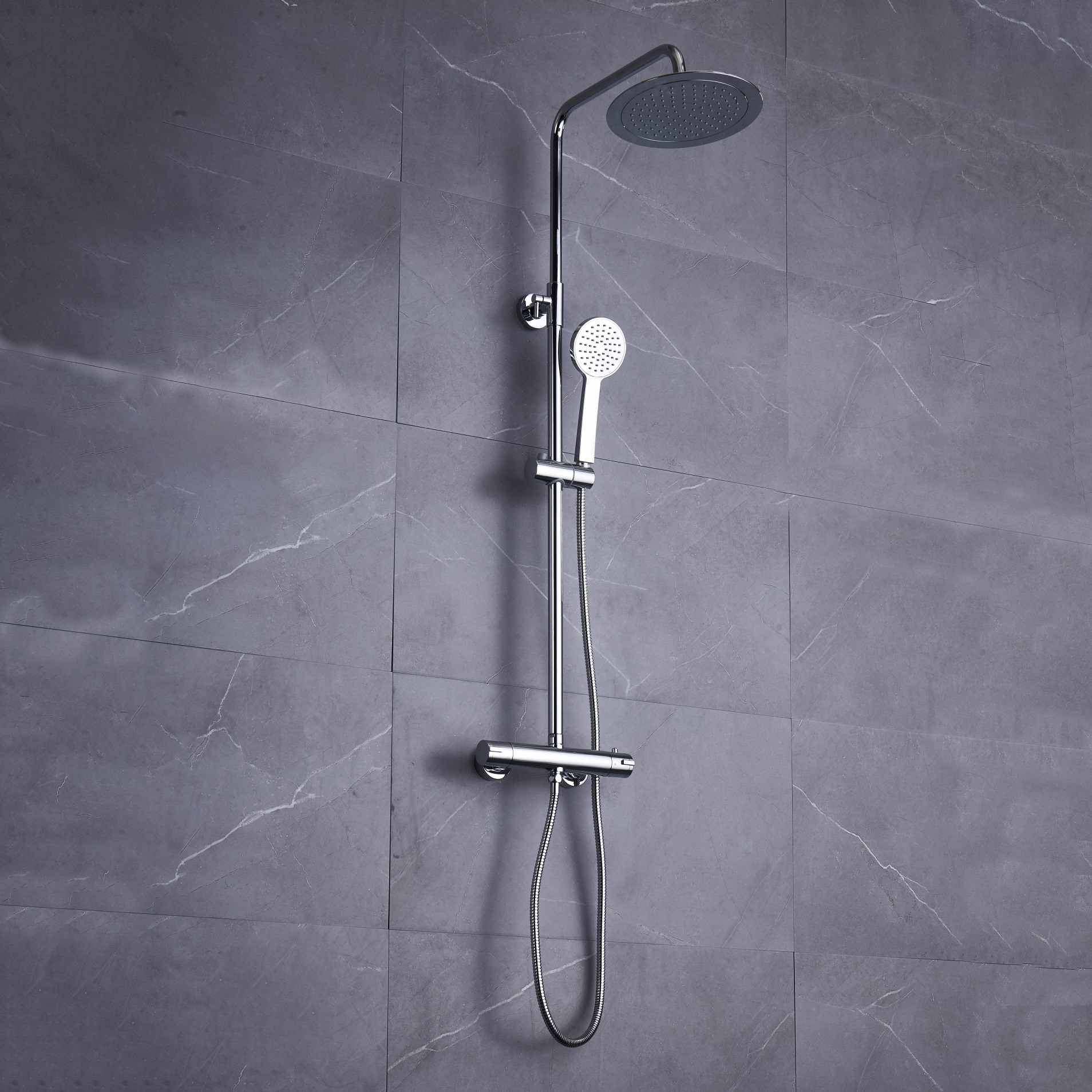 Thermostatic shower column