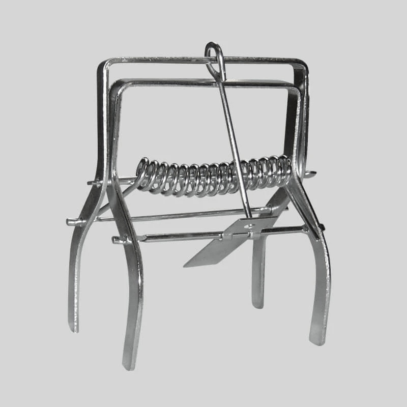 Galvanized scissors type claw mole control