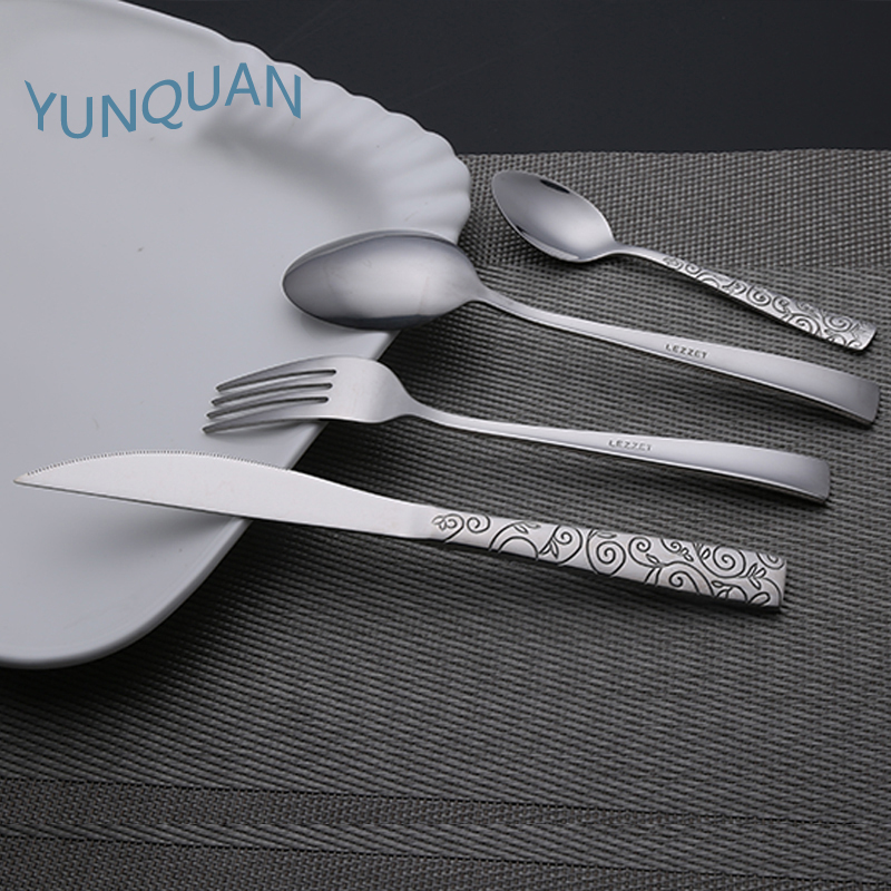 stainless steel cutlery spoon fork knife
