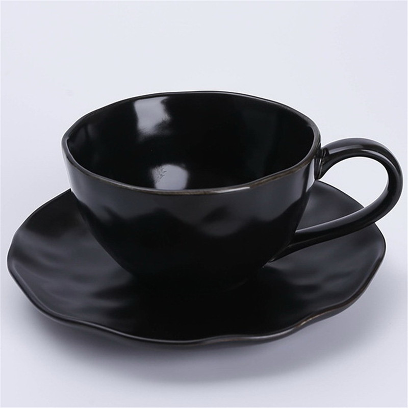 Cup & Saucer tea set coffee set Matte Black Color