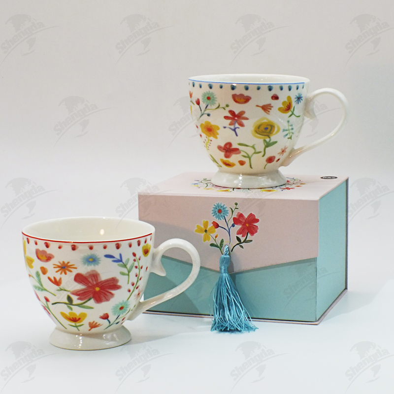 450ML Kensington mug with Flower Design