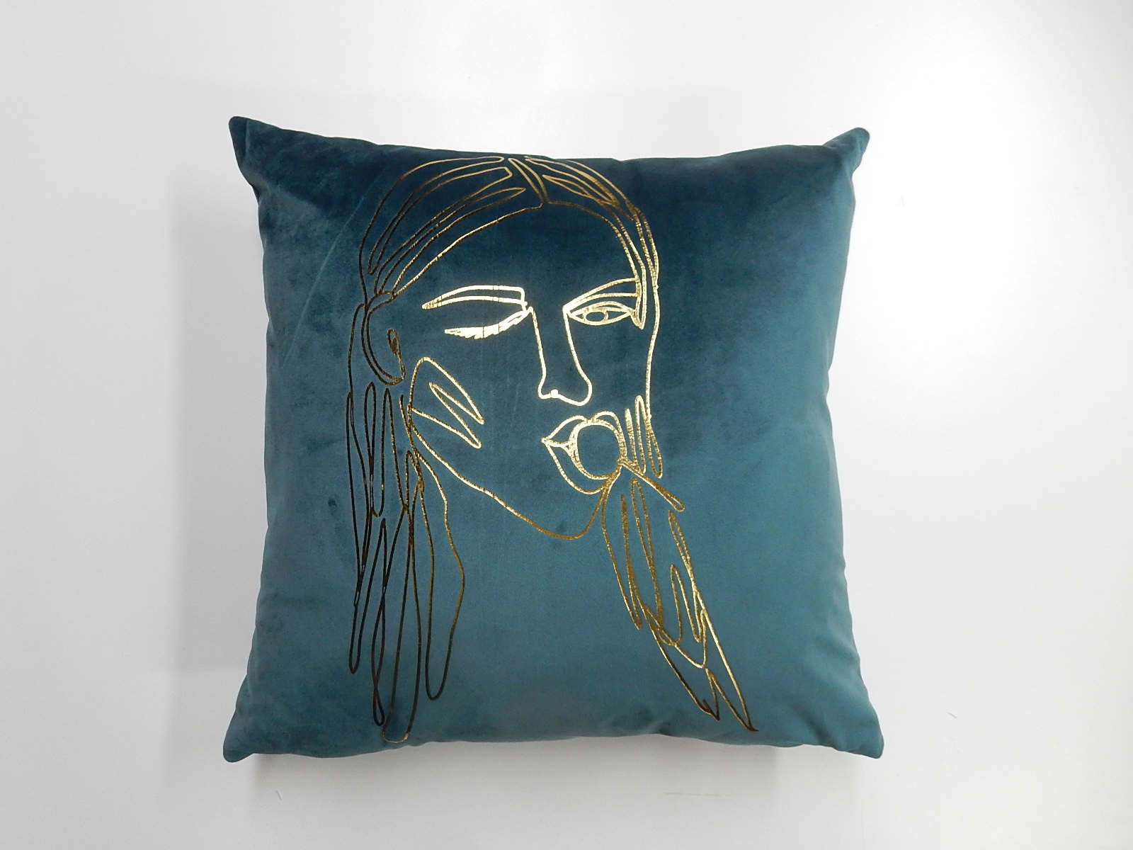 100% Polyester Suede cushion with foil print