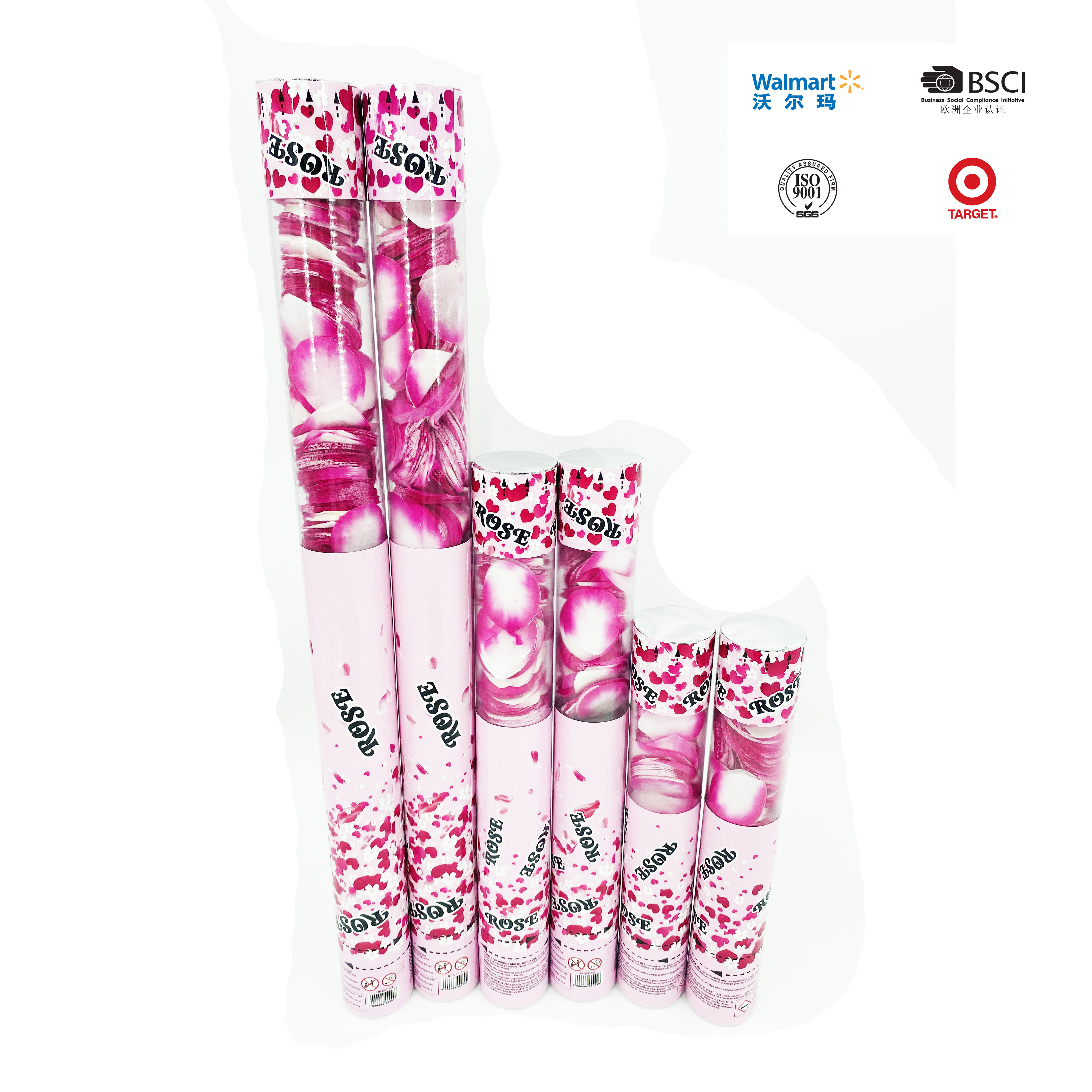 Party popper with cloth rose petalsparty popper/party cannon/confetti cannon