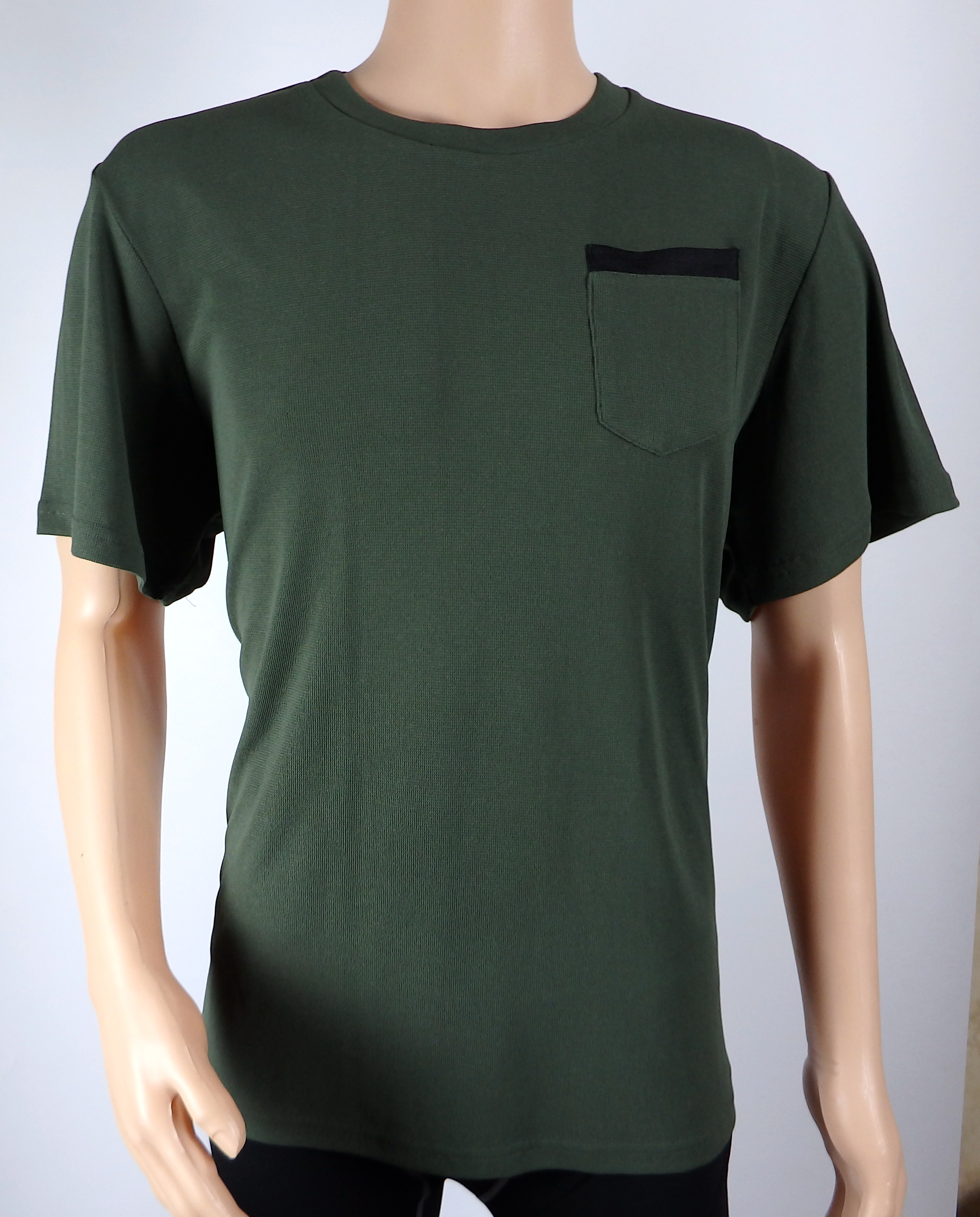 Reflective Green Imitation Cotton Mesh Ss Tee