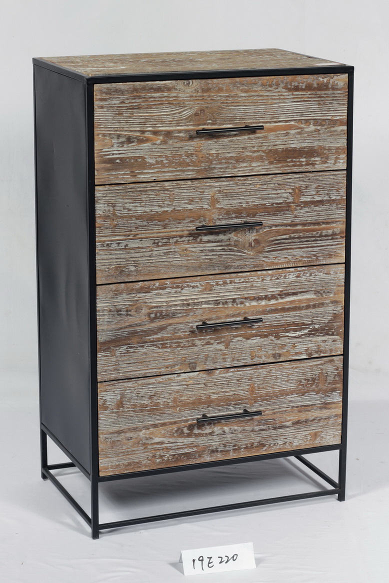 Wood/Metal Vintage Cabinet of drawers