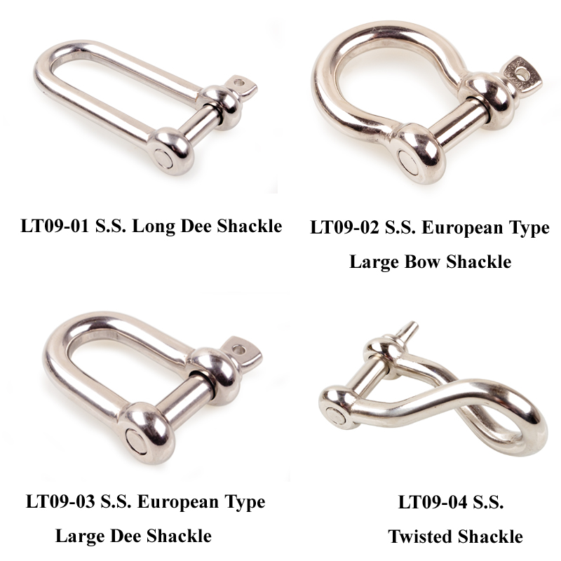 Stainless steel 304/316 Shackles (bow shackle and dee shackle)