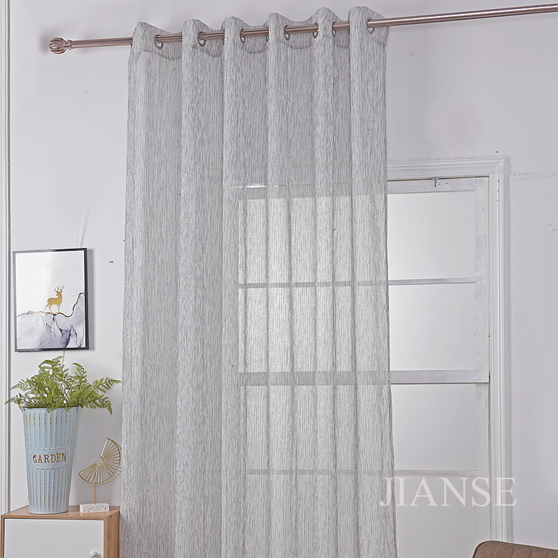 G2819 Whole stripe dyed fabric linen curtain shade engineering curtain manufacture