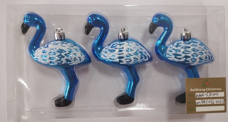 10cm Shiny Deco Ornaments, 3pcs In PVC Box