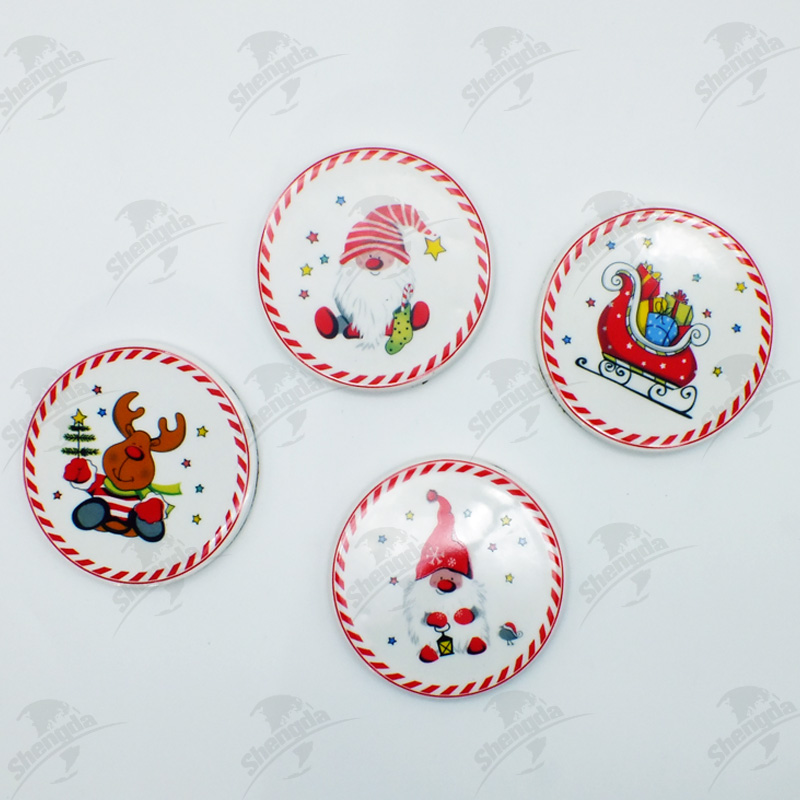 Round coaster with Xmas Design