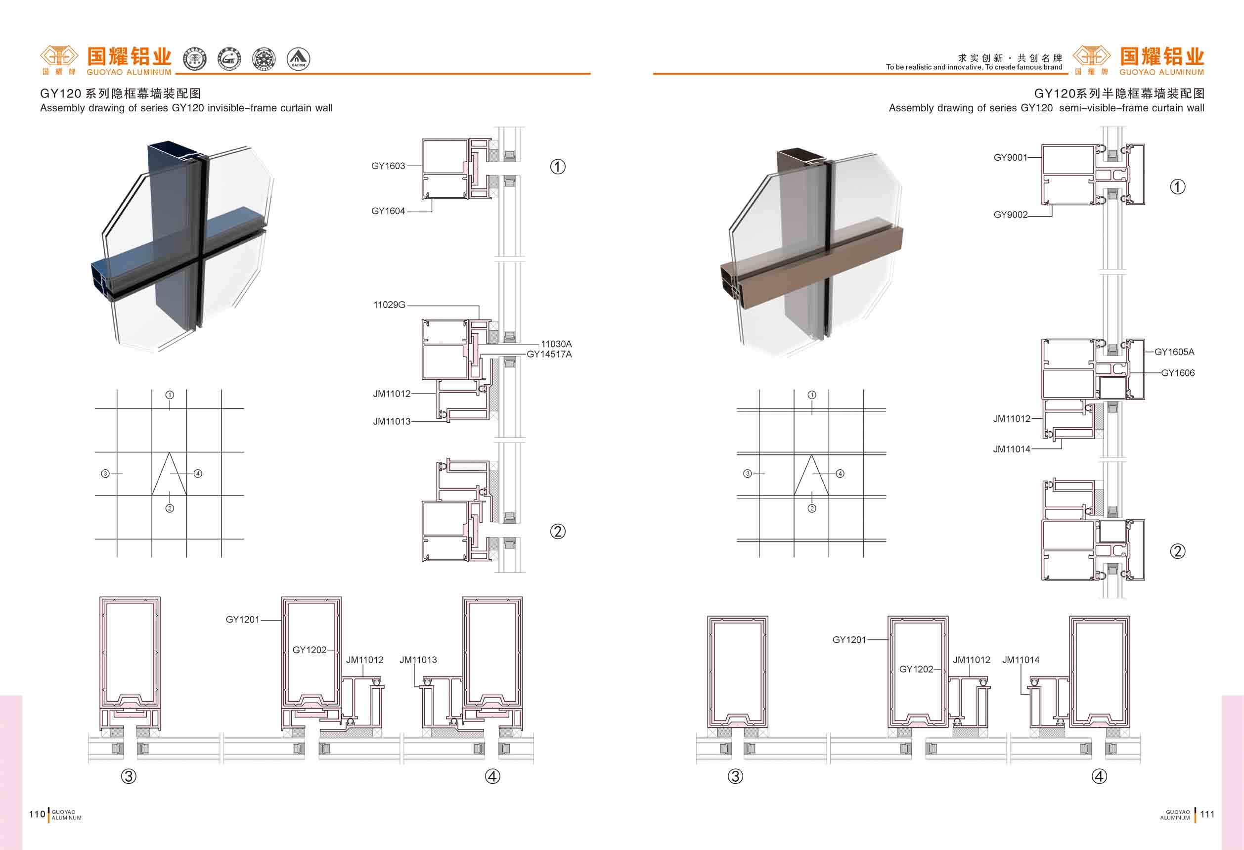 00Thermal break casement window series