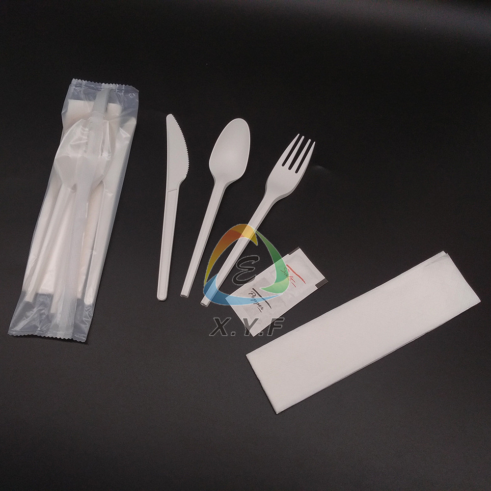PLA 100% Compostable Cutlery napkin kits