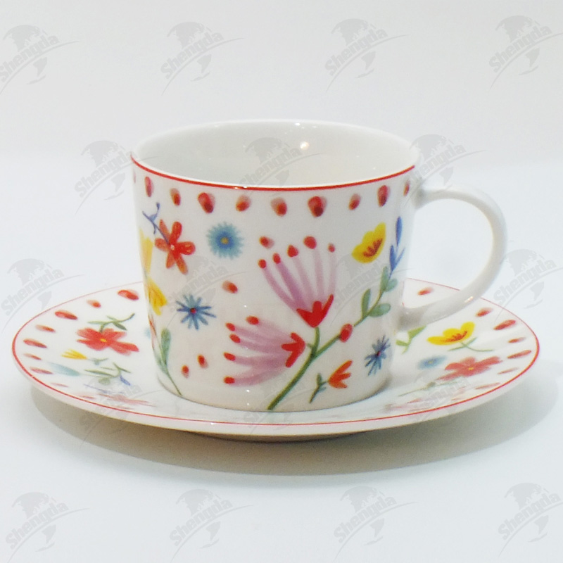 220ML Cup&Saucer with Flower Design