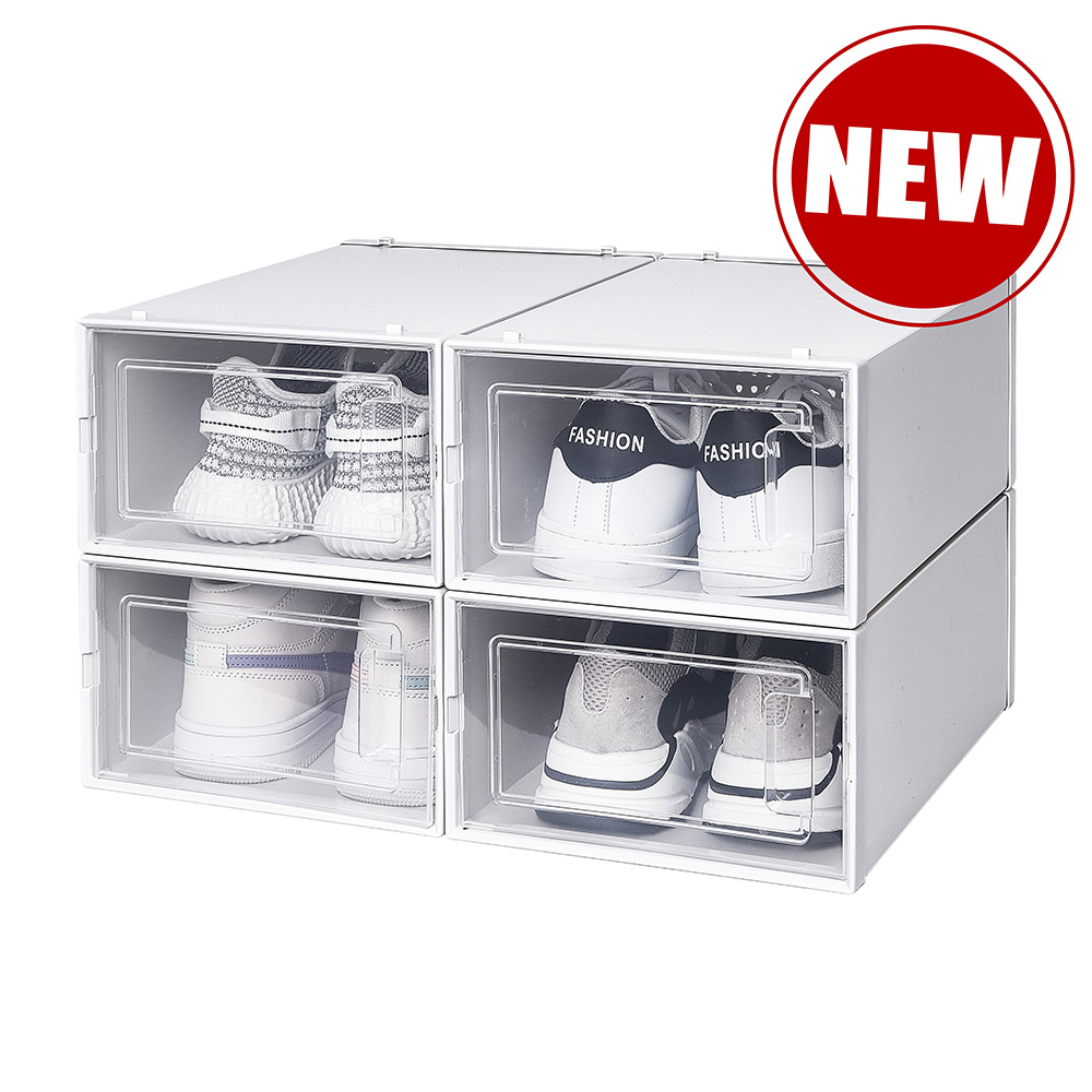 Stackable Clear Plastic Shoe Storage Box Wholesale