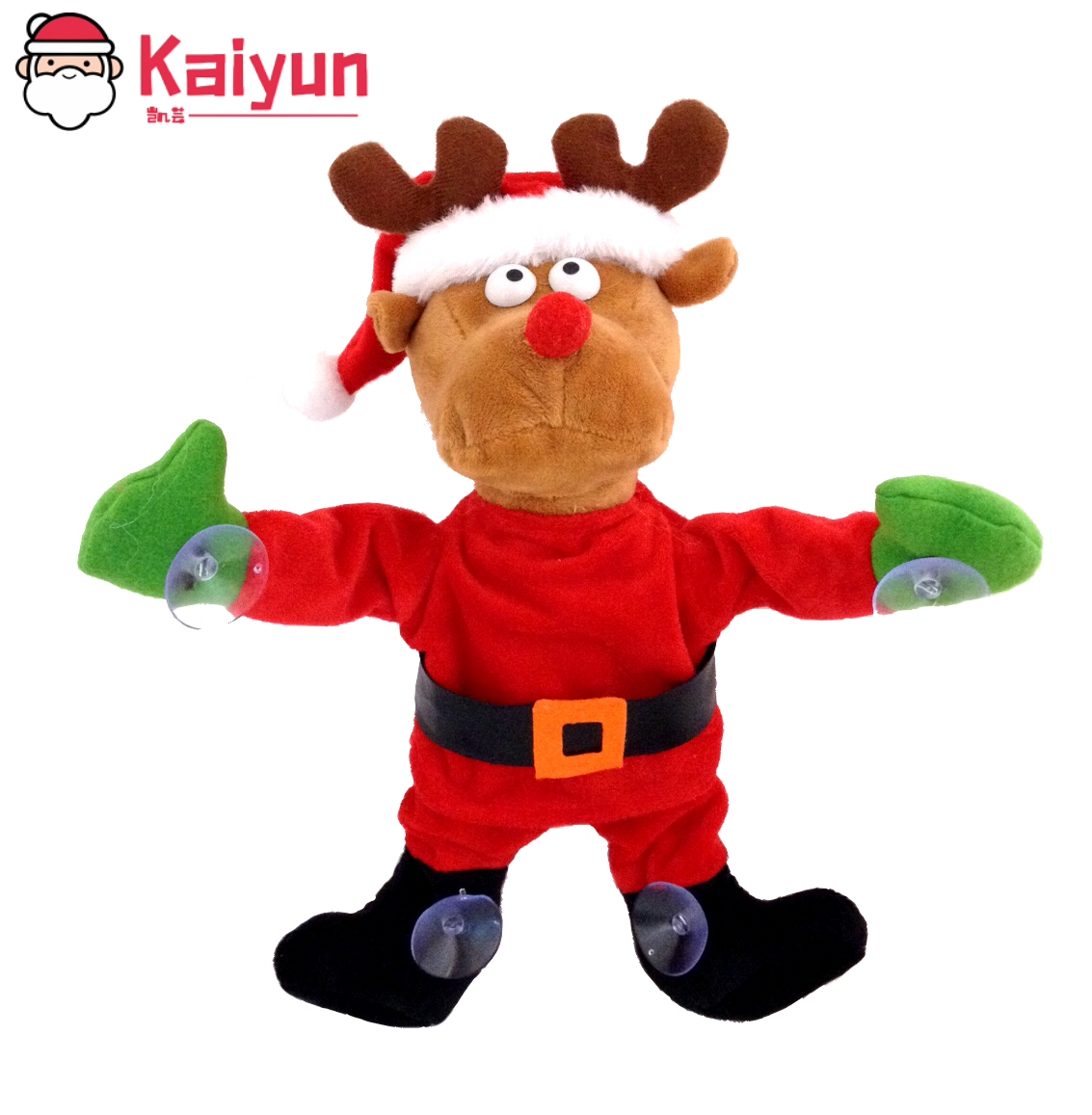 Window Cling Musical Reindeer