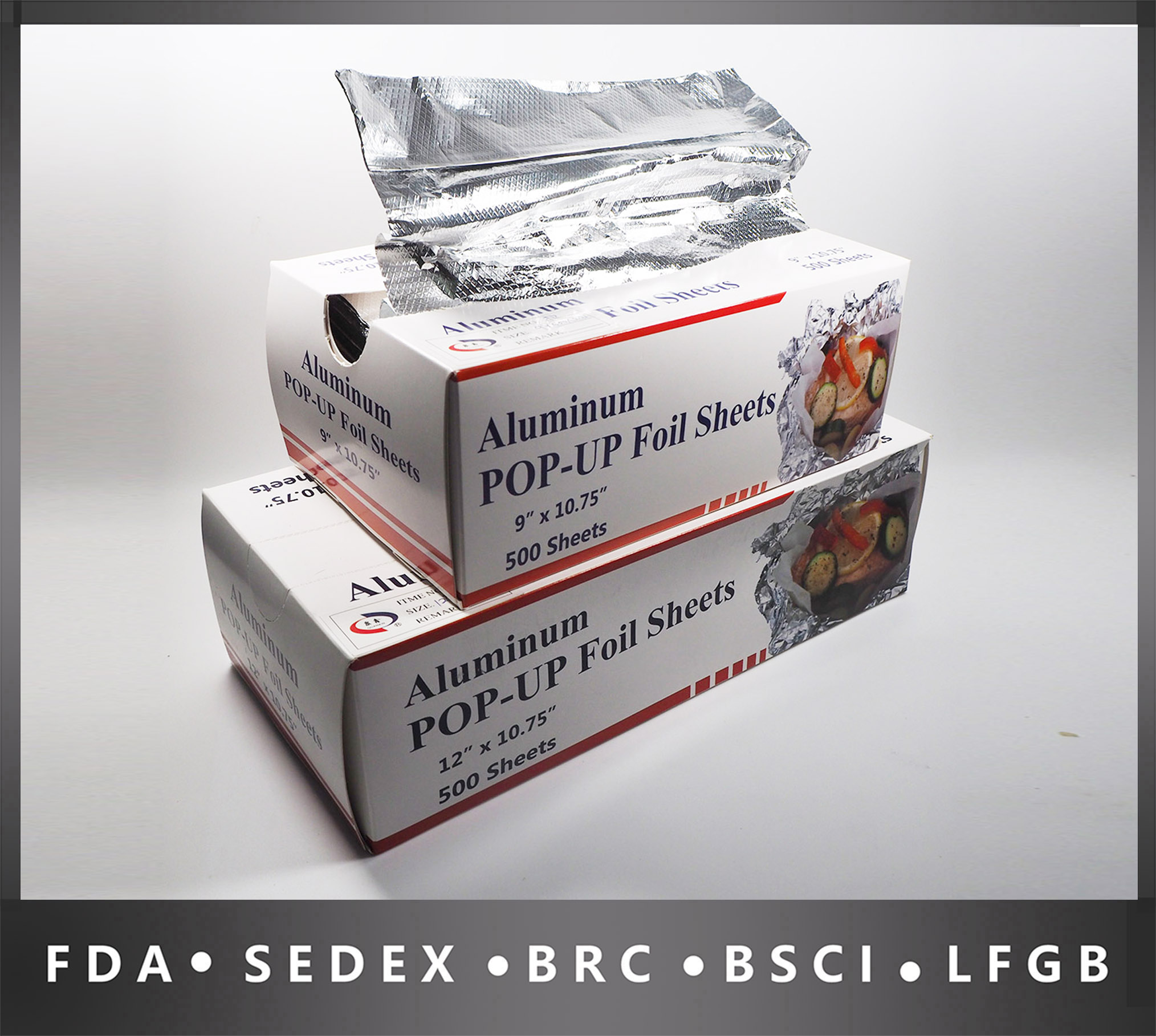 Pop-Up Aluminum Foil Sheets - 12" x 10 3/4"