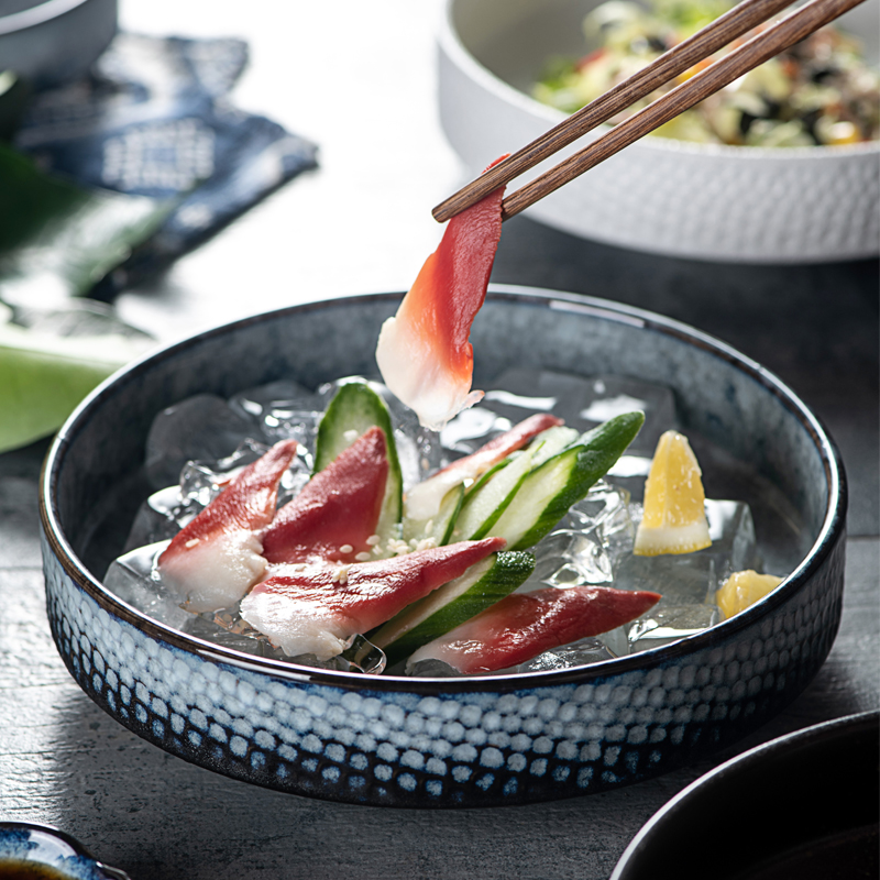 7.5 ”Durable porcelain with color glazed and emboss Bowl