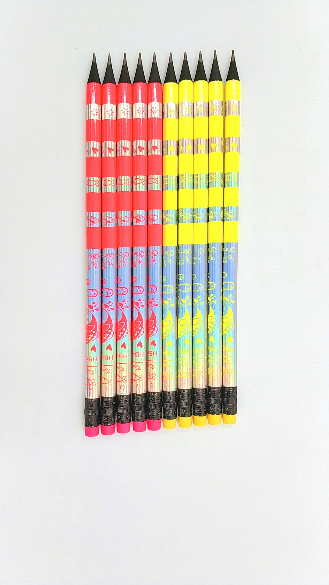 HB Black wood Pencil with heat transfer printing