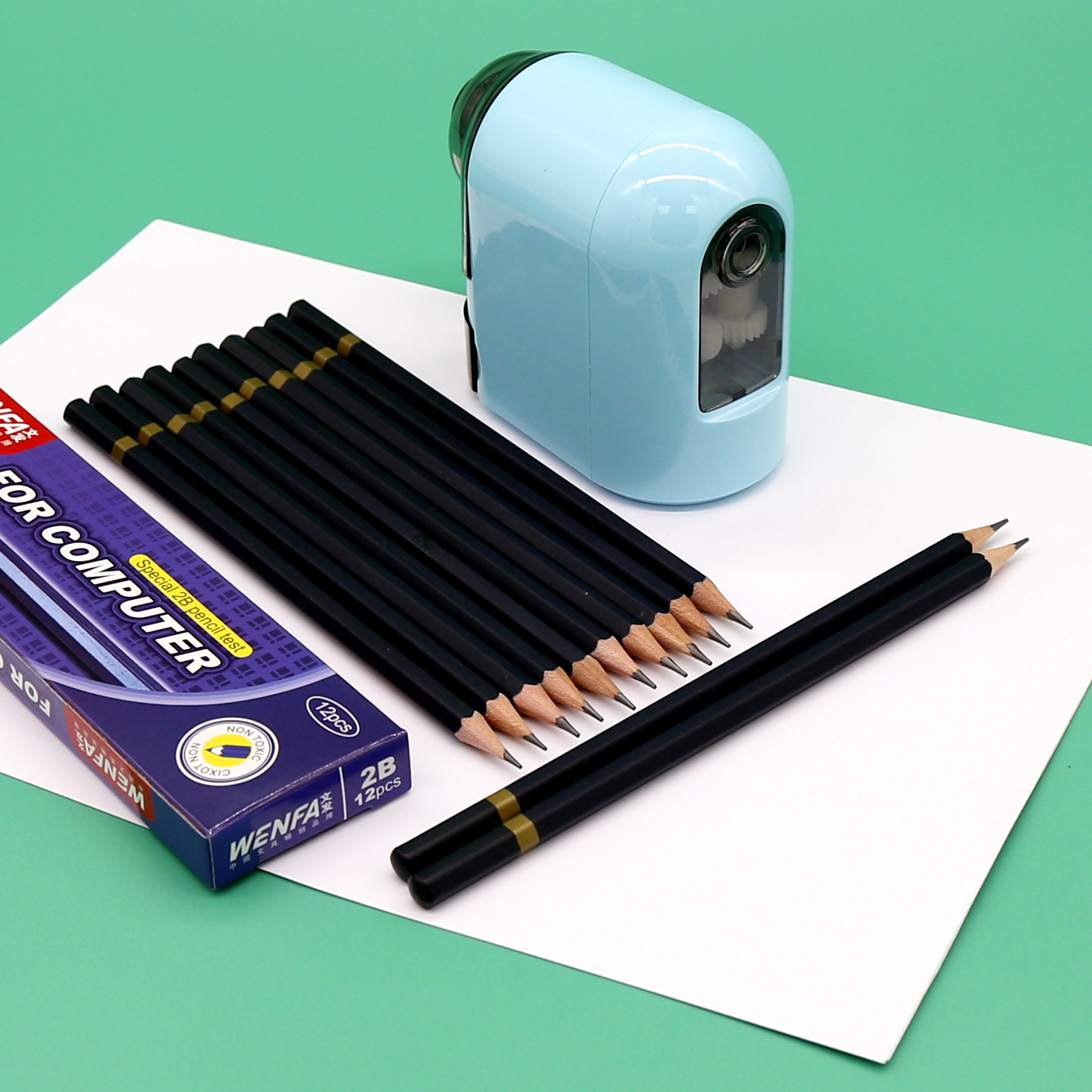 HB Pencil, Matte Black Body wtih End Dipped，Soften Poplar Wood Factory Direct Sale Wholesale High Qualitylity，GP - 022