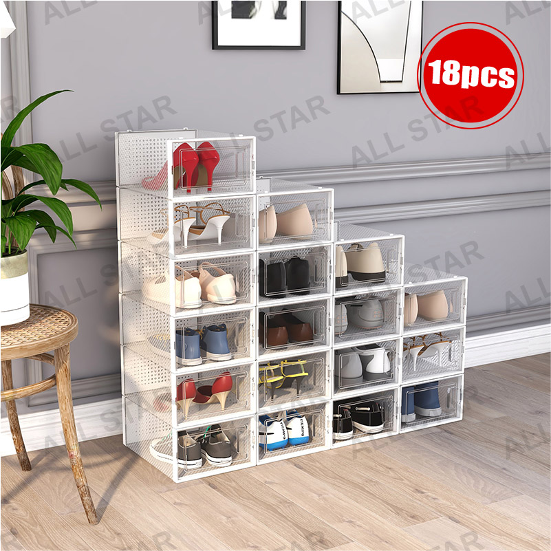 1 Portable Shoe Rack Storage Organizer Shoe Box Storage System with Doors, Shoes,Accessories