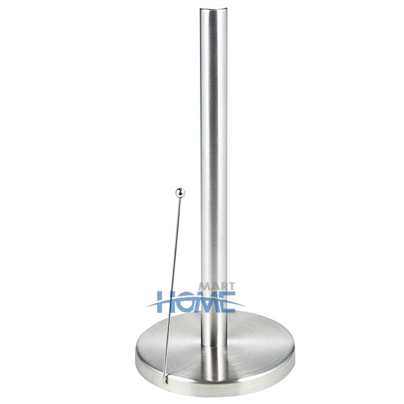 Free standing Round Stainless Steel kitchen tissue paper home roll holder metal tissue rack for one hand tear