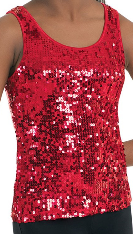 Ladies ultra sequin team tank --dancewear/show/costume