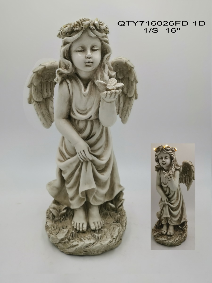 garden angel with LED